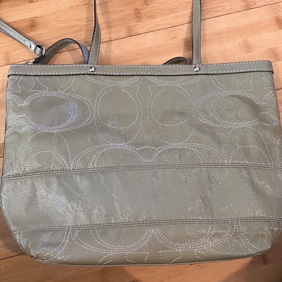 COACH Sage Green Shoulder Bag Vintage - Picture 6 of 8